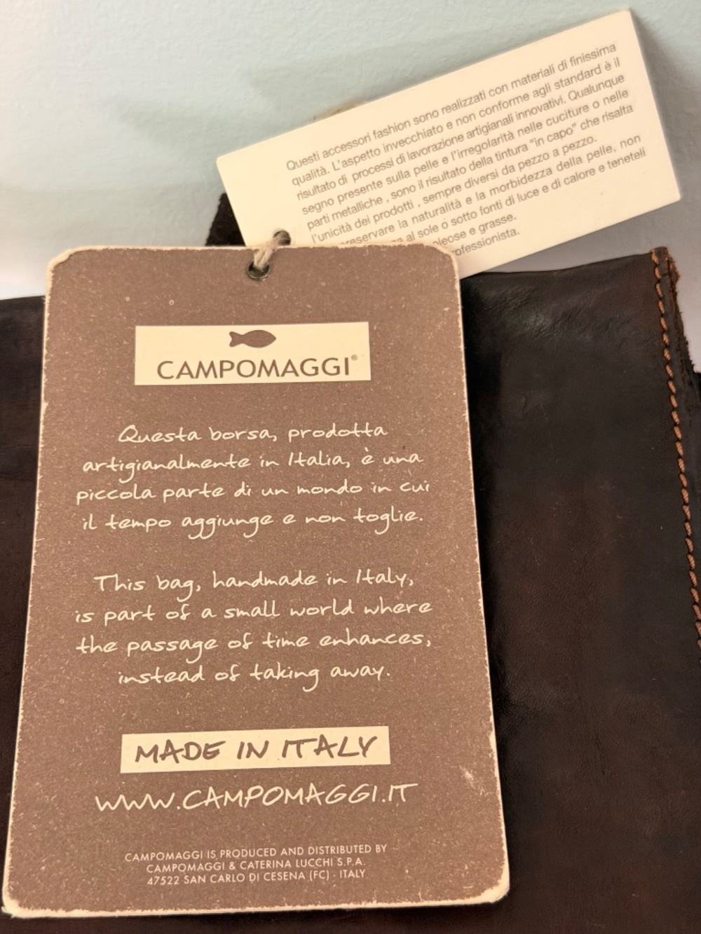 CAMPOMAGGI Italian Studded Leather Purse &Pouch - Picture 4 of 12